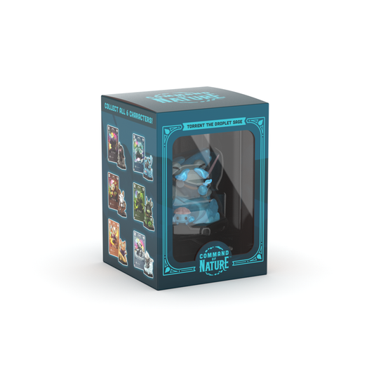 A vinyl figure in a display box from the 
