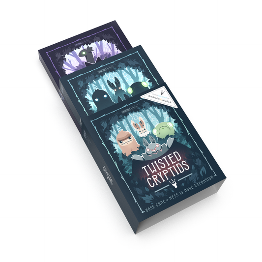 Three stacked game boxes from Unstable Games, titled